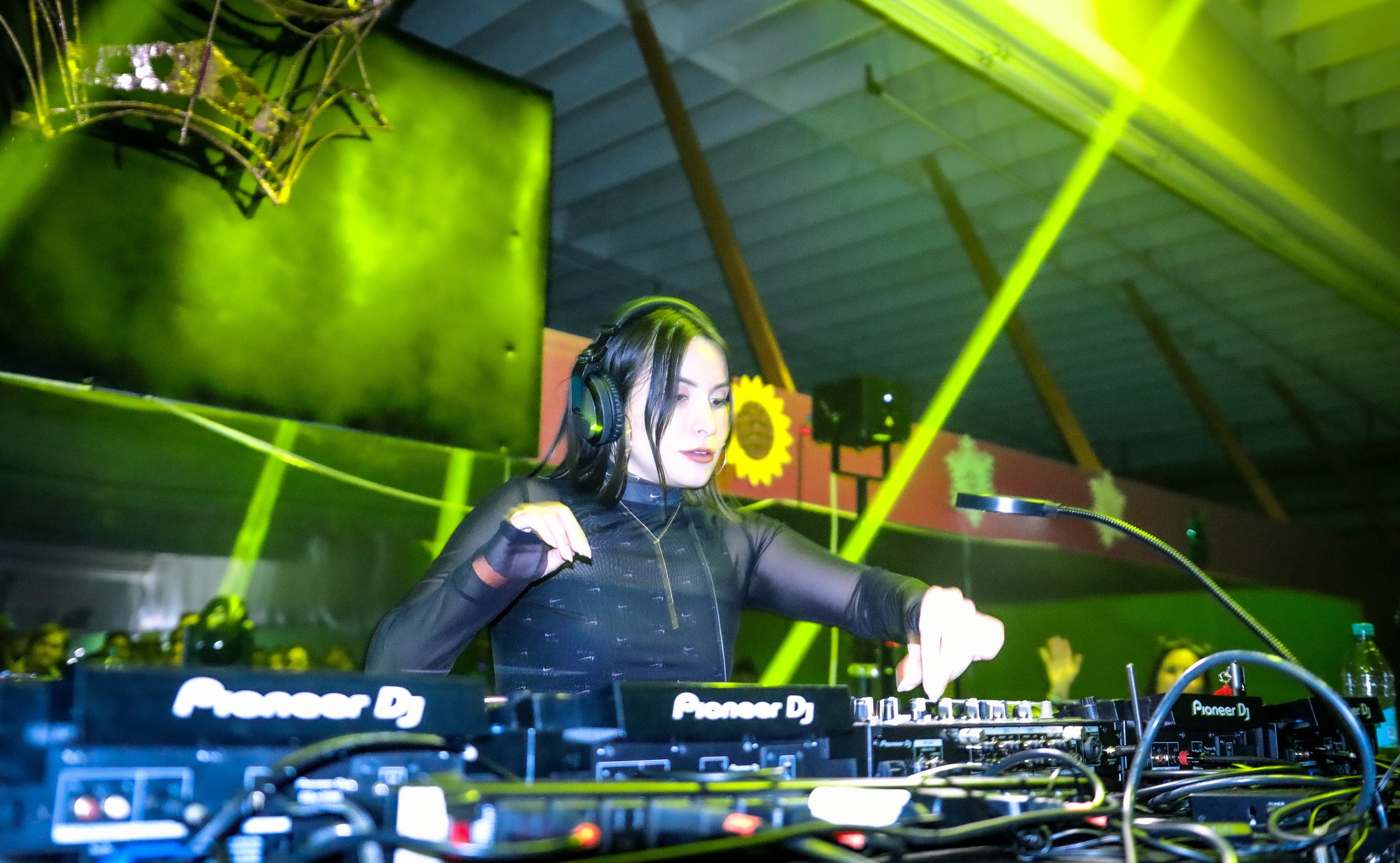 Aerial view of the rave crowd at Planet Rave Y2K25