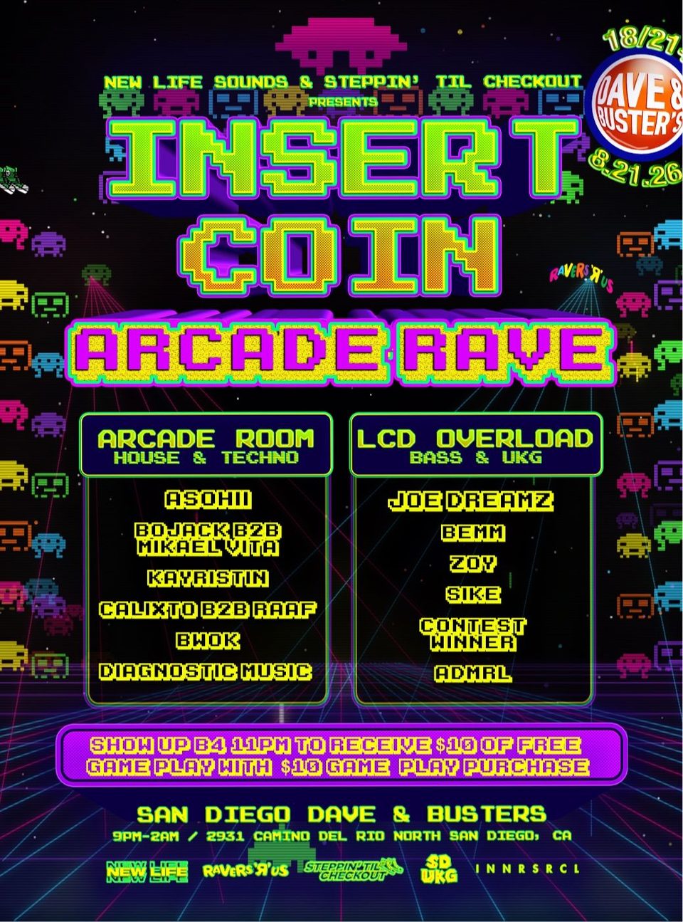Poster for INSERT COIN: INVADER MODE (18/21+)