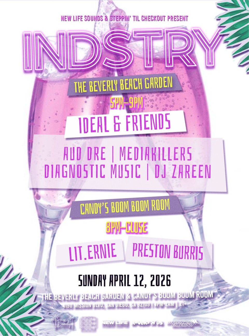 Poster for INDSTRY Sundays @ The Beverly Beach Garden