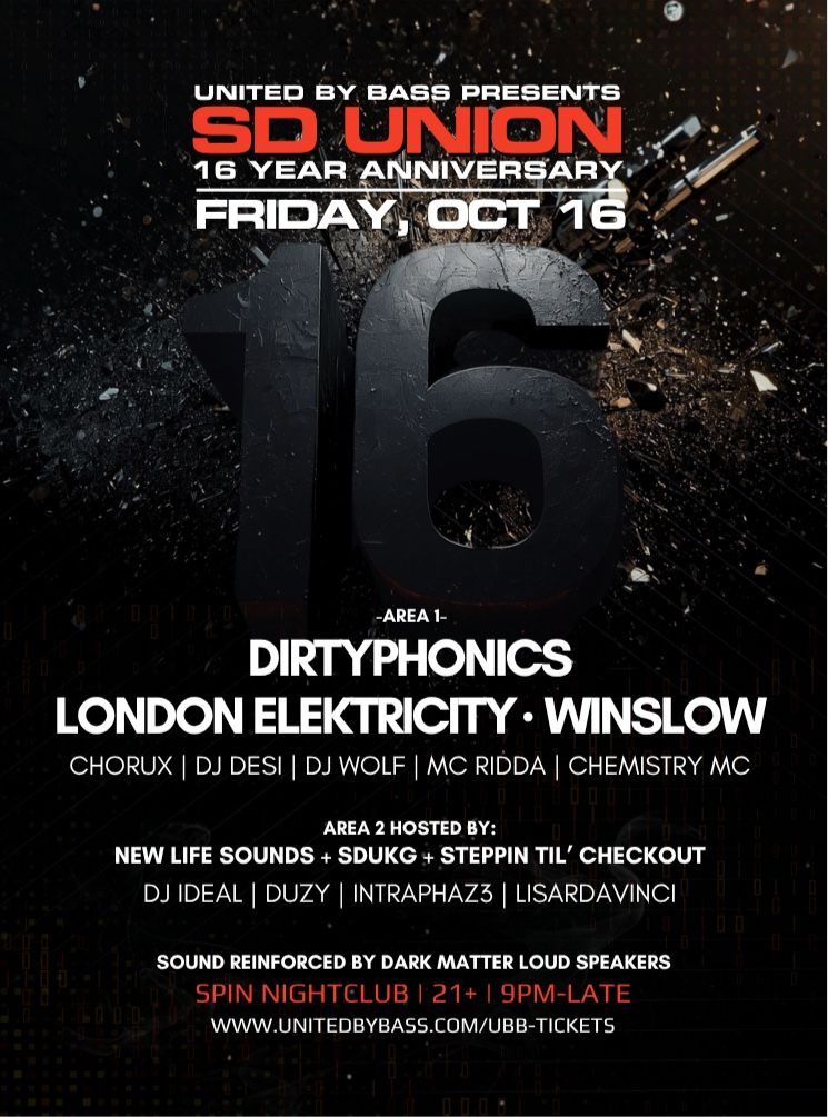 Poster for SD UNION 16 Yr Anniv