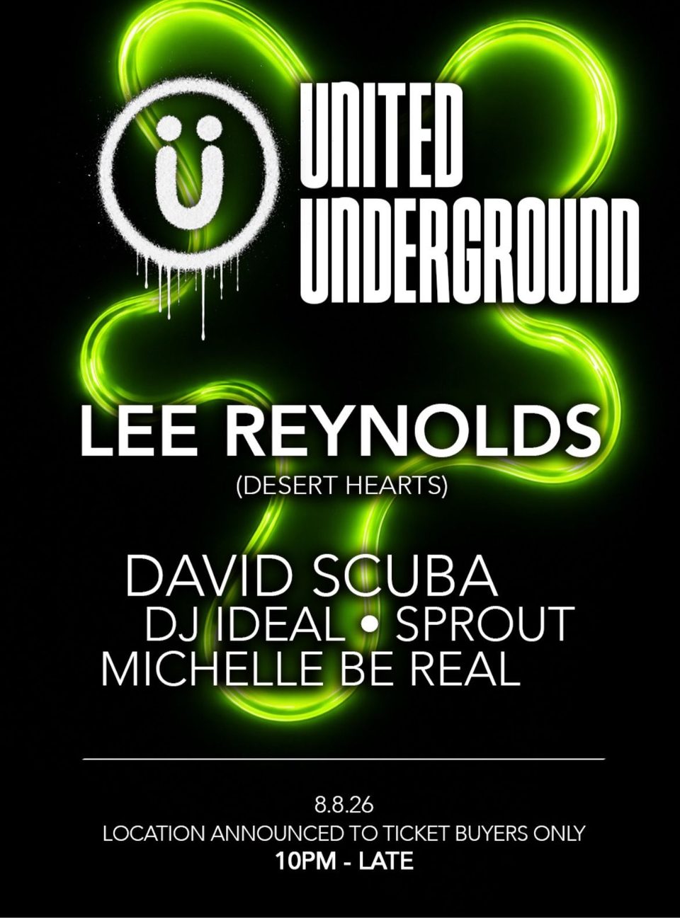 Poster for ÜNDERGROUND ÜNITED: LEE REYNOLDS (Desert Hearts)